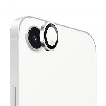 Blueo Original kovový rámeček chrániče čočky iPhone 16e stříbrný