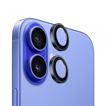 Blueo Original Metal Frame chránič čočky iPhone 16 iPhone 16 Plus modrý