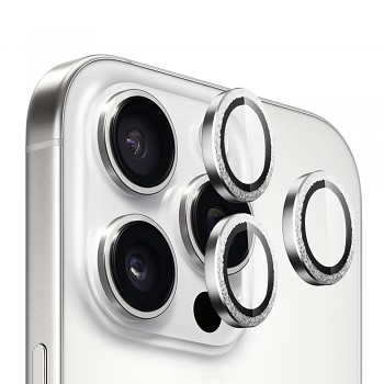 Blueo Diamond Lens Glass iPhone 16 Pro iPhone 16 Pro Max stříbrný diamant