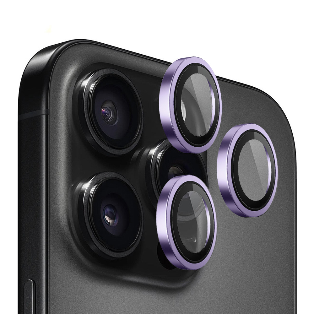 Levně Blueo Original Metal Frame chránič čočky iPhone 14 Pro/Pro Max fialový