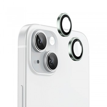 Blueo Original Metal Frame chránič čočky iPhone 15 iPhone 15 Plus světle zelený