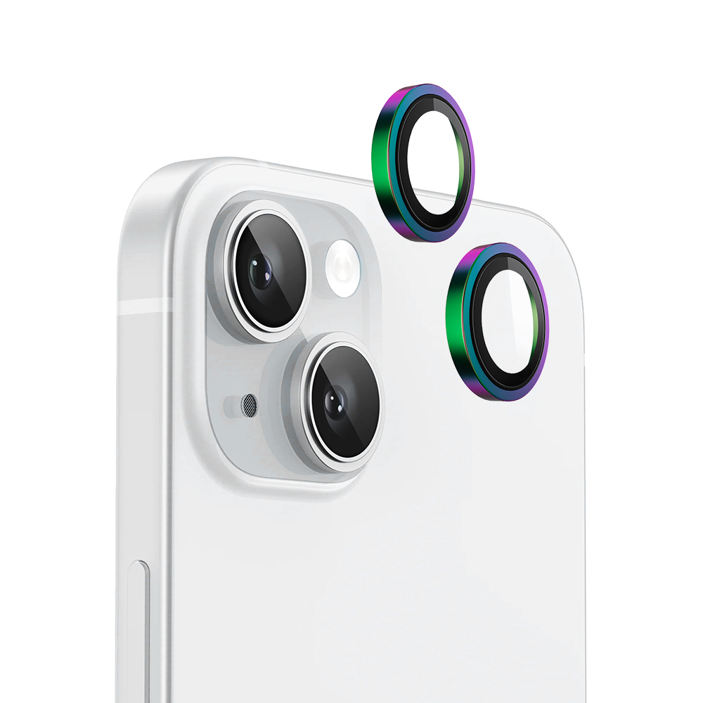 Levně Blueo Original Metal Frame Lens Protector iPhone 15 iPhone 15 Plus barevný