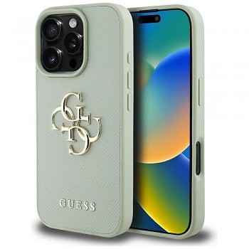 Guess Hardcase Grained Big 4G Logo Small Classic Logo iPhone 16 Pro zelená
