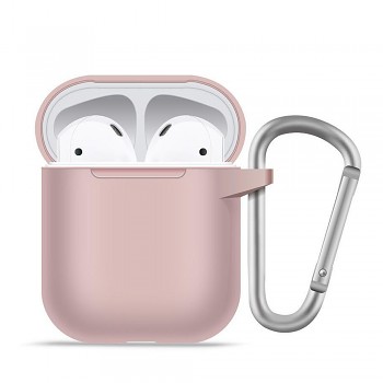 Blueo Liquid Silicone ochranné pouzdro pro AirPods 1 pískově růžová