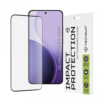 Ochranné sklo Techsuit 111D pro Oppo Reno14 Pro černé