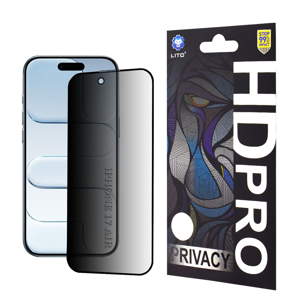 Levně Lito HD Pro Privacy pro iPhone 17 Air černý