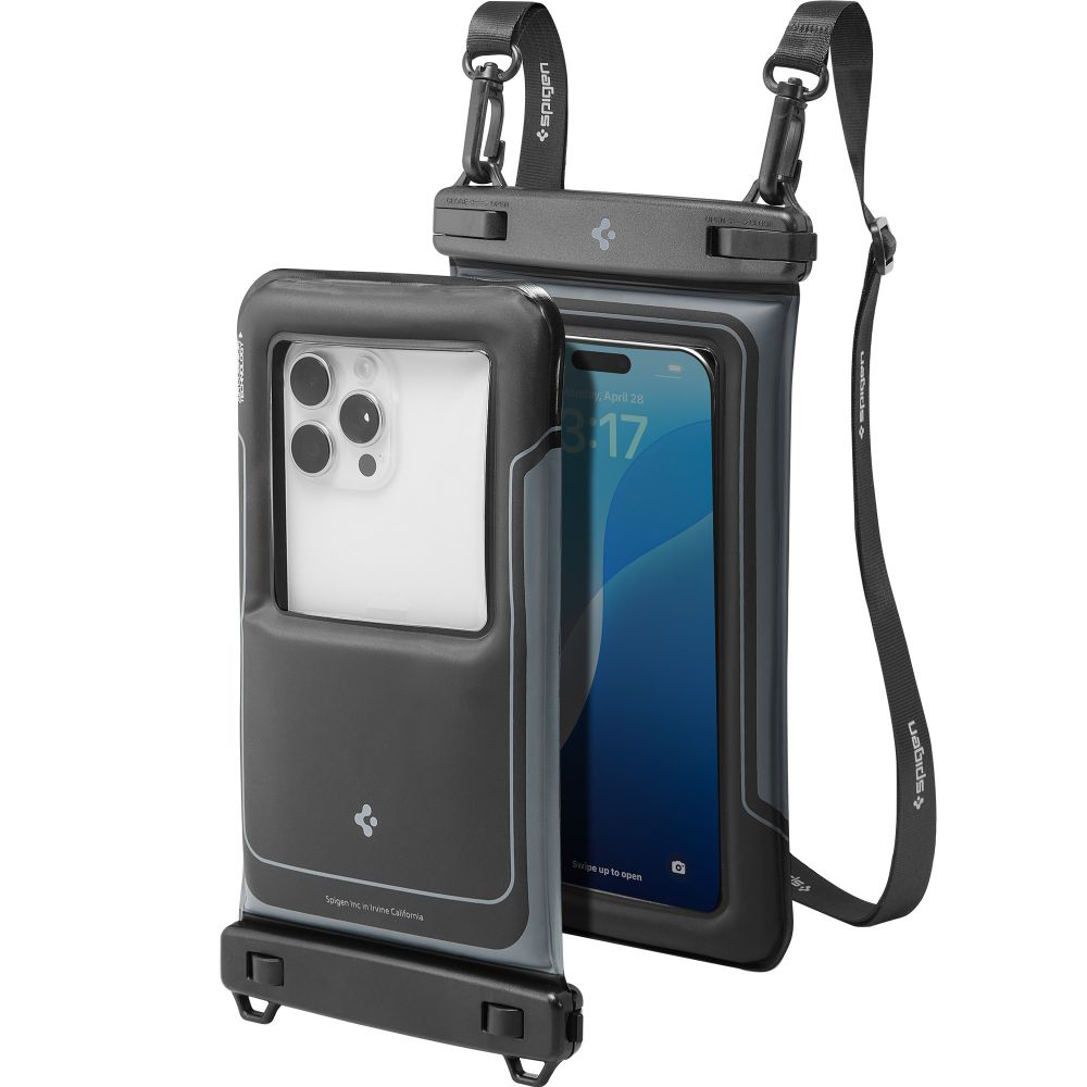 Levně Vodotěsné pouzdro Spigen A611P 2 ks pro telefon max 6.9" matná černá