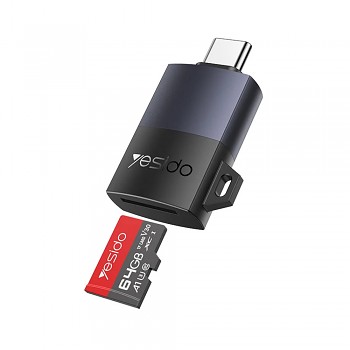 Yesido Card Reader GS37 Type-C vysokorychlostní hliníkový černý