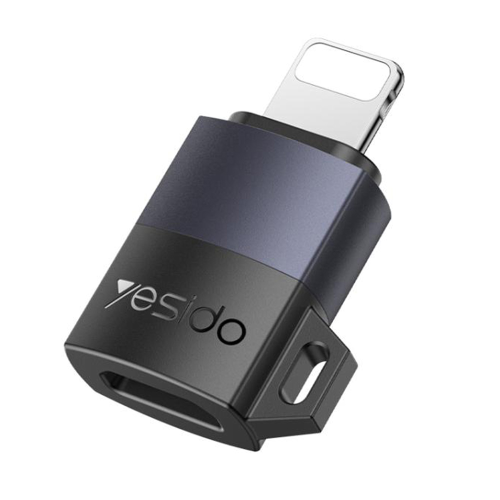 Levně Yesido OTG adaptér GS30 Micro-USB na Lightning 480Mpb/s hliník 12W šedý