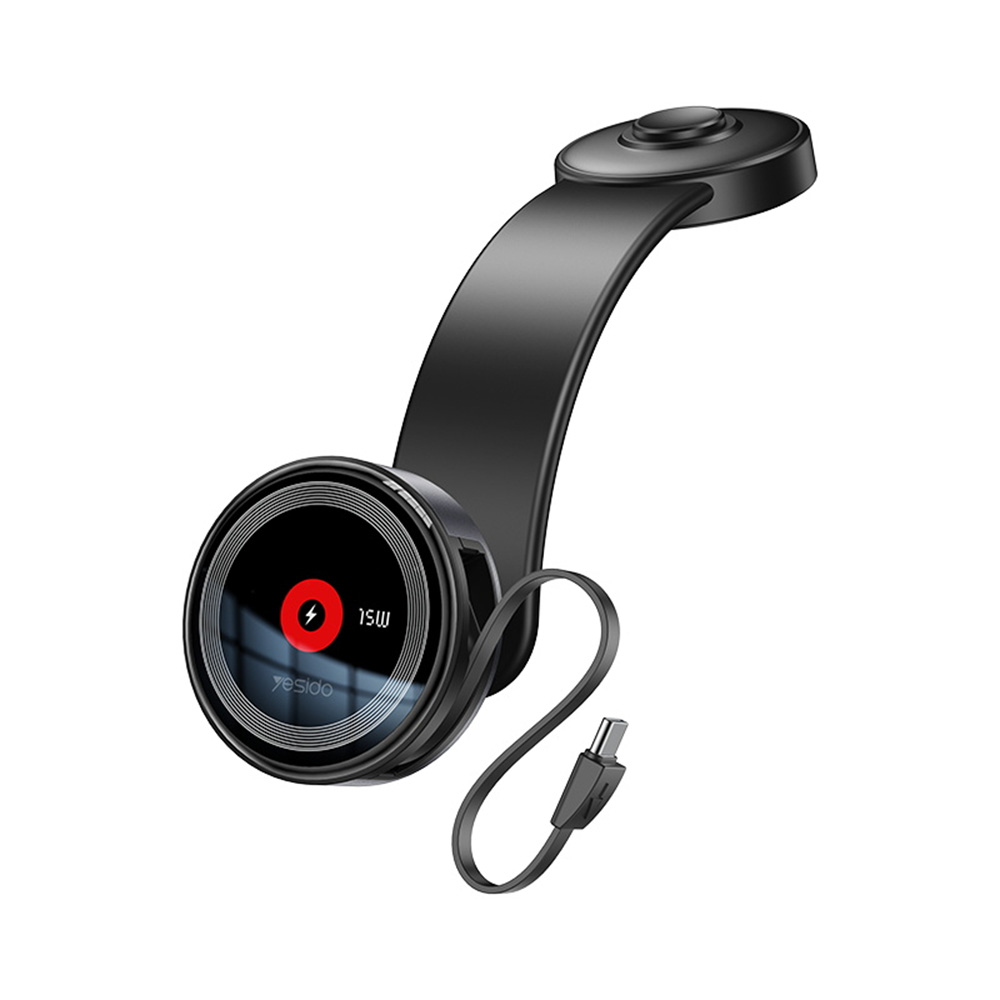 Levně Yesido Car Holder s bezdrátovým nabíjením C314 na palubní desku černý