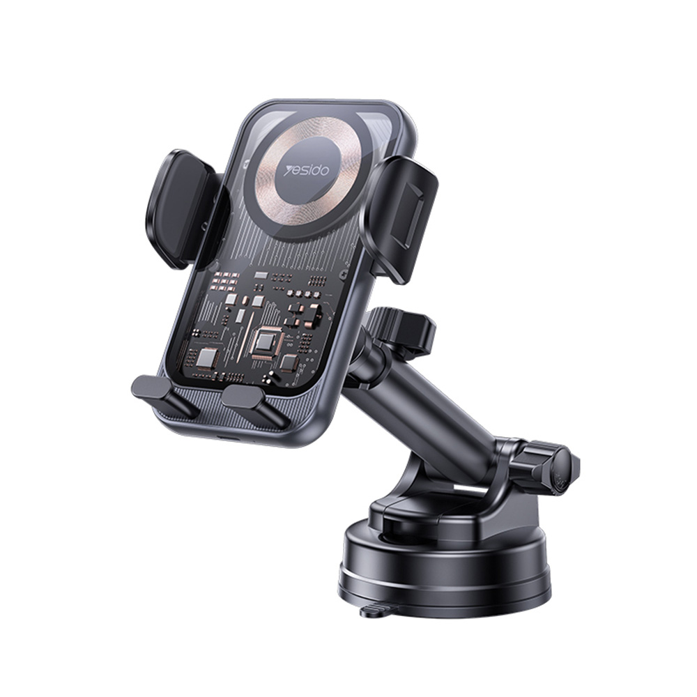 Yesido Car Holder s bezdrátovým nabíjením C307 na palubní desku černý