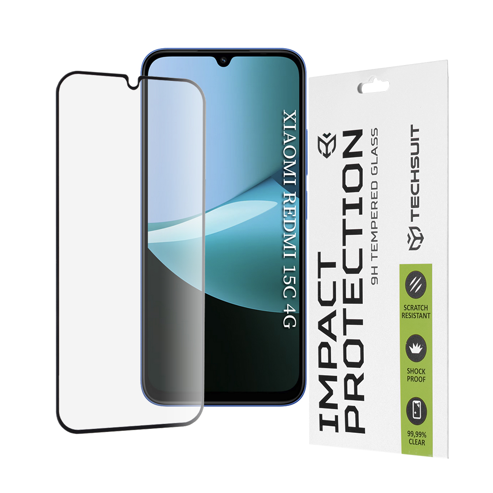 Levně Ochranné sklo Techsuit 111D pro Xiaomi Redmi 15C Poco C85 černé