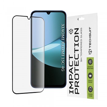 Ochranné sklo Techsuit 111D pro Xiaomi Redmi 15C Poco C85 černé