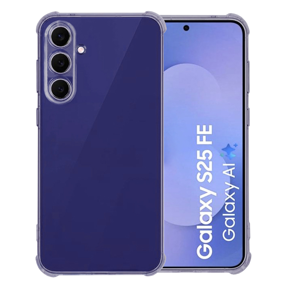 Levně Techsuit Shockproof průhledný silikon Samsung Galaxy S25 FE kouřově černá