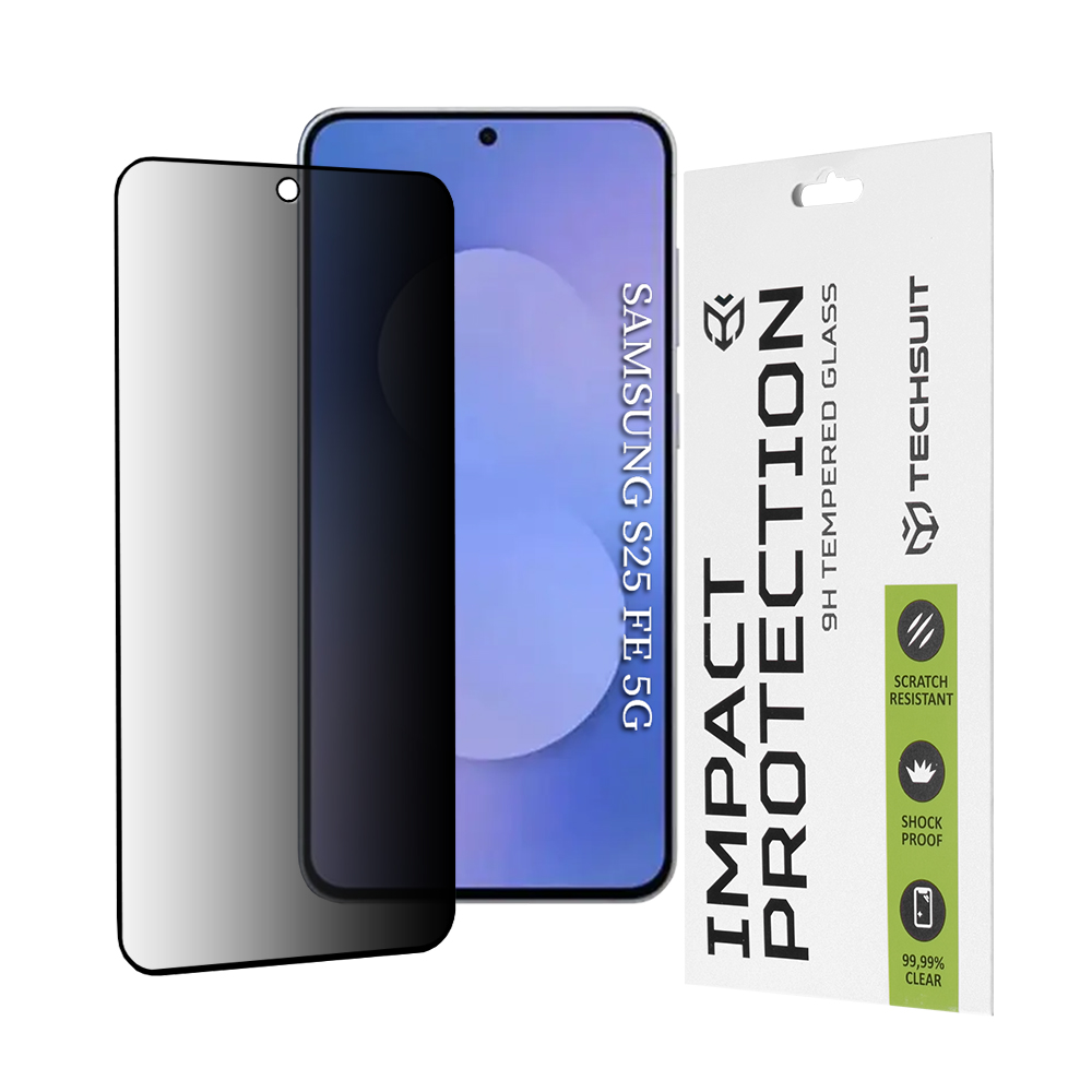 Levně Ochranné sklo Techsuit 111D Privacy Samsung Galaxy S25 FE černé
