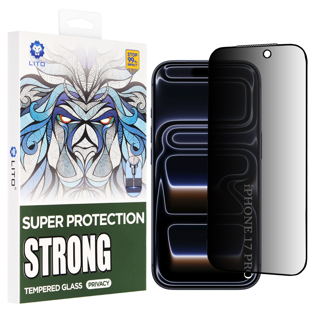 Levně Lito D+ Max Strong Privacy pro iPhone 17 Pro černá