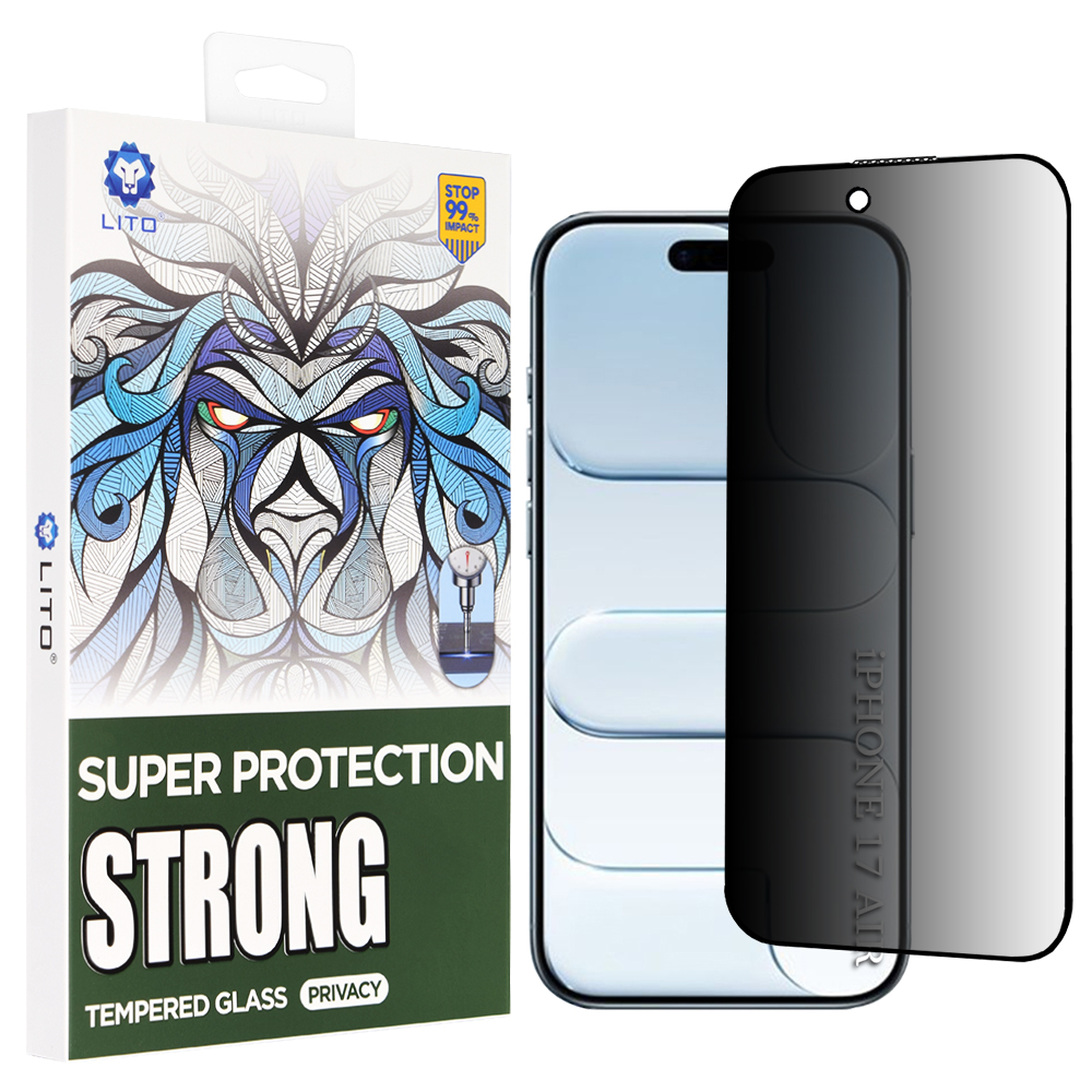 Levně Lito D+ Max Strong Privacy pro iPhone 17 Air černá