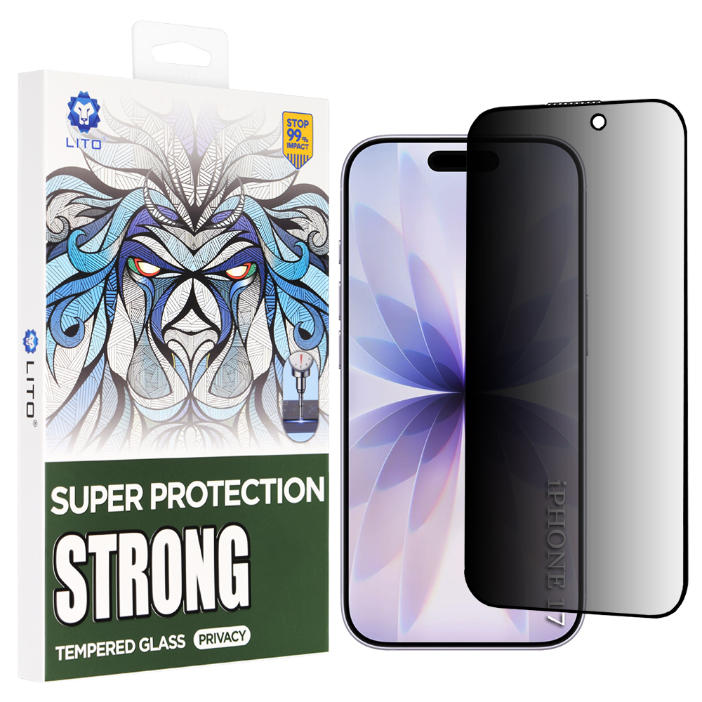 Levně Lito D+ Max Strong Privacy pro iPhone 17 iPhone 16 Pro černá