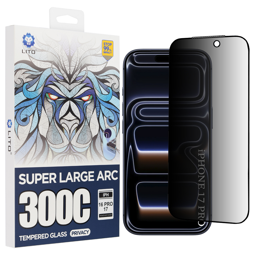 Levně Lito D+ Max Privacy 300C pro iPhone 17 Pro černá