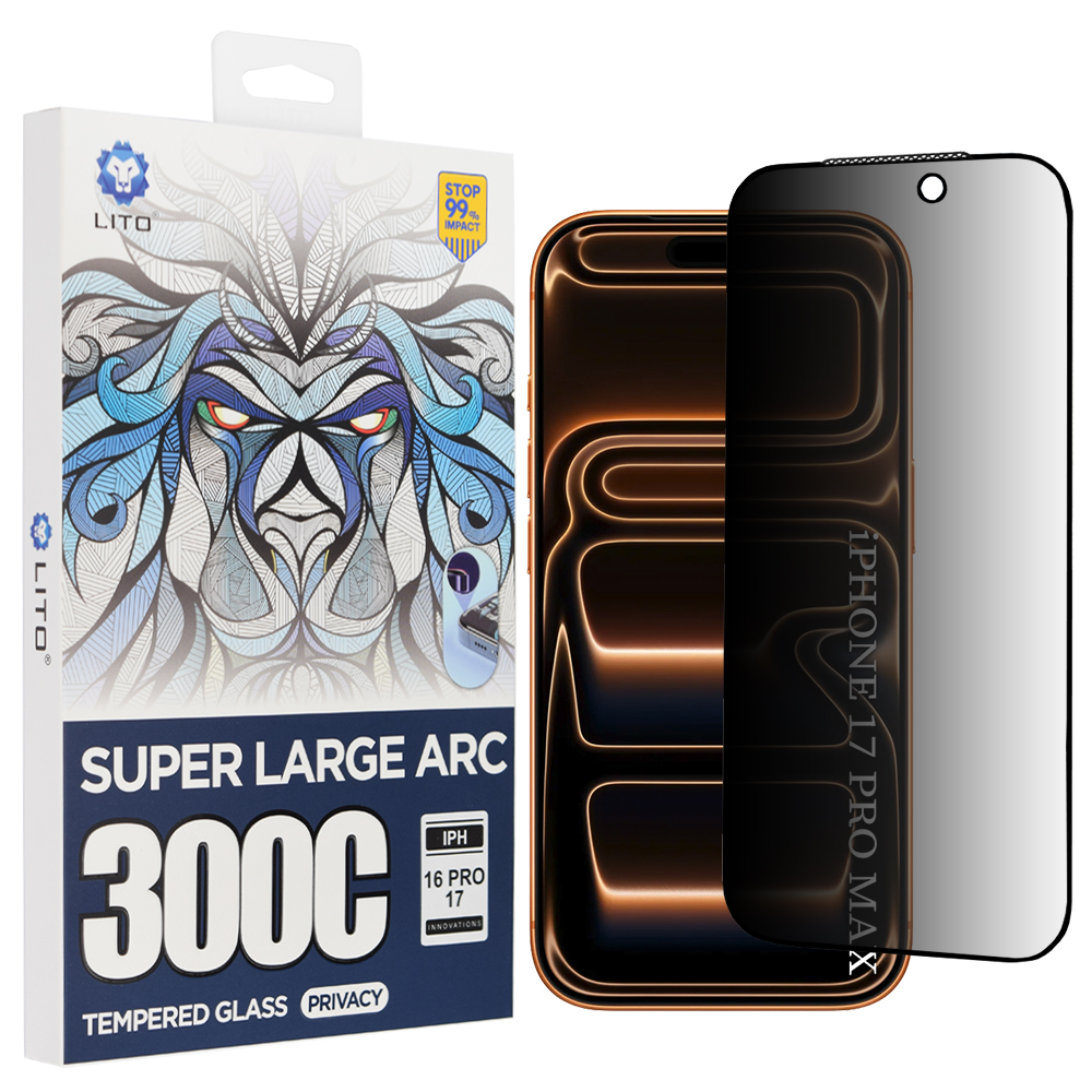 Levně Lito D+ Max Privacy 300C pro iPhone 17 Pro Max černá
