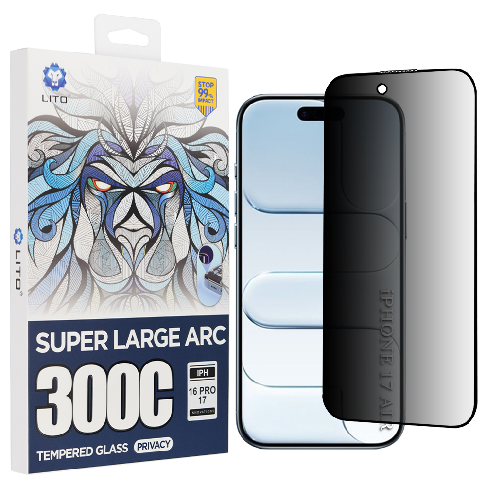 Levně Lito D+ Max Privacy 300C pro iPhone 17 Air černá