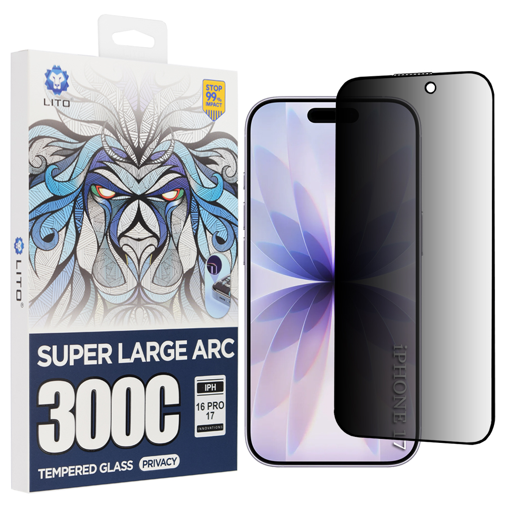 Levně Lito D+ Max Privacy 300C pro iPhone 17 iPhone 16 Pro černá