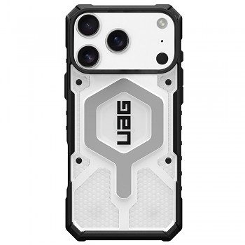 UAG Pathfinder Clear MagSafe pro iPhone 17 Pro Max ledově stříbrná