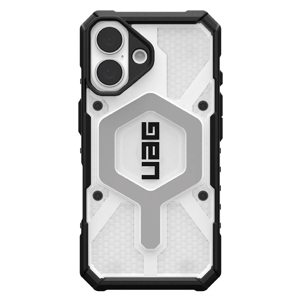UAG Pathfinder Clear MagSafe iPhone 17 ledově stříbrná