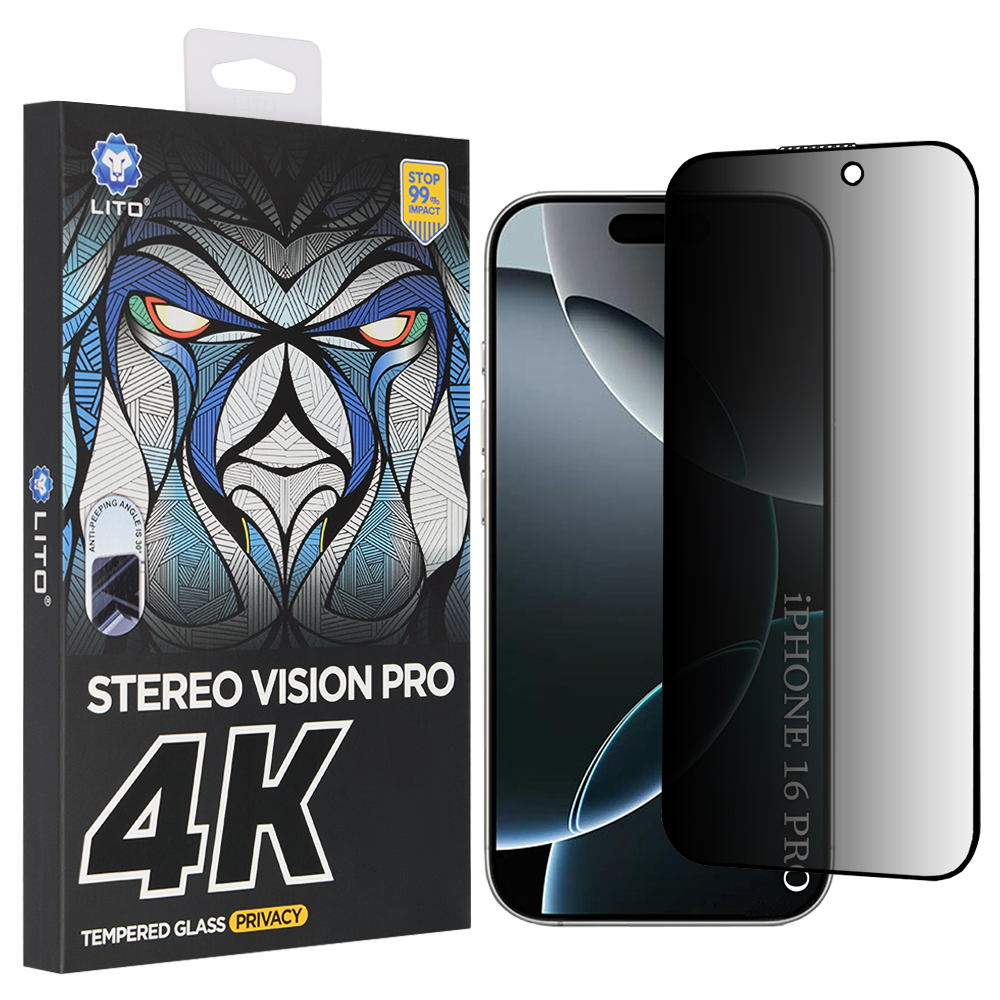 Levně Lito D+ Max 4K Privacy pro iPhone 17 iPhone 16 Pro černá