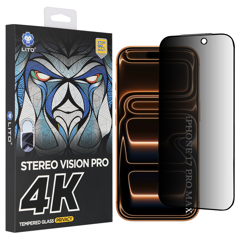 Levně Lito D+ Max 4K Privacy pro iPhone 17 Pro Max černá