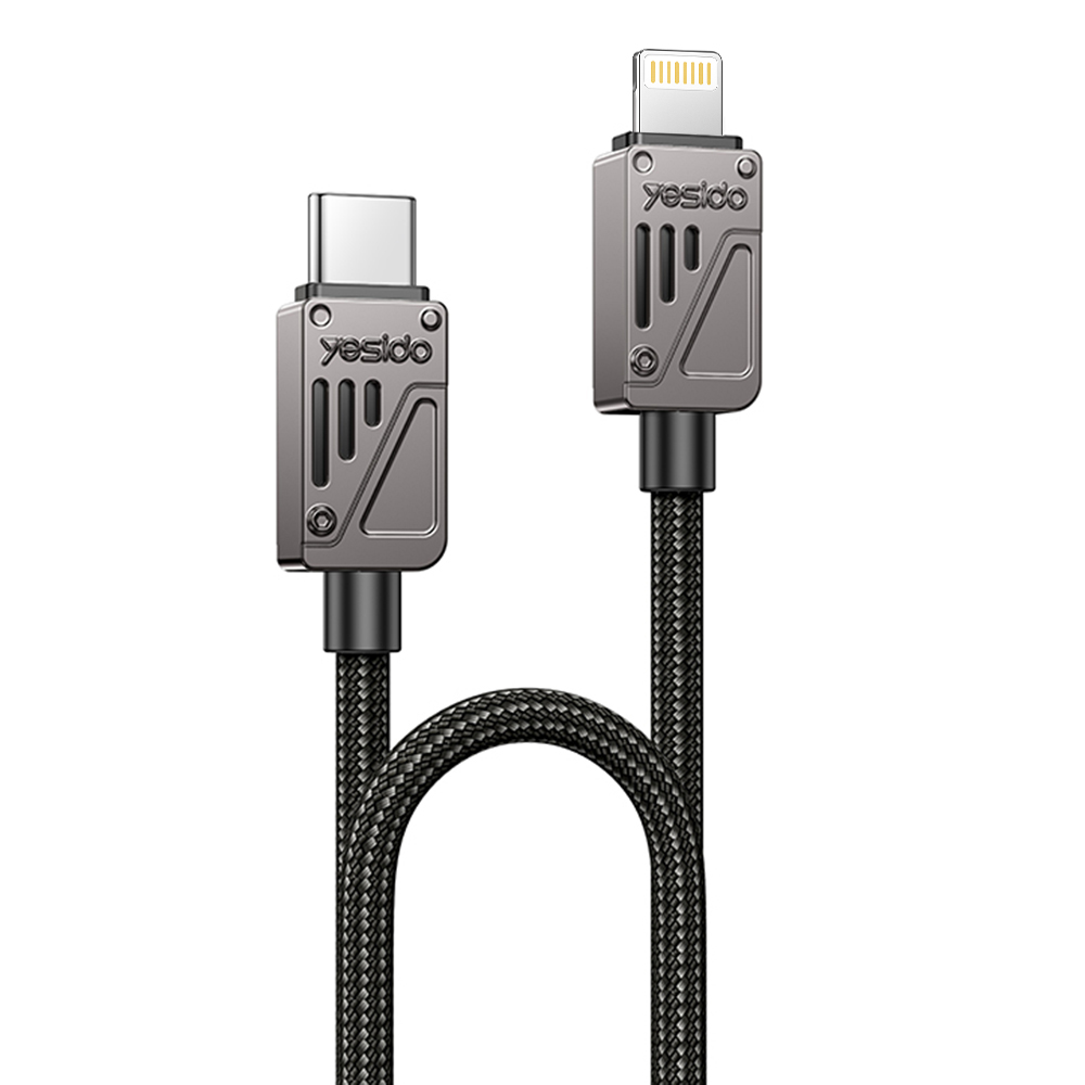 Levně Yesido Datový kabel CA195 Type-C na Lightning Rychlé nabíjení PD27W 1.2m černý