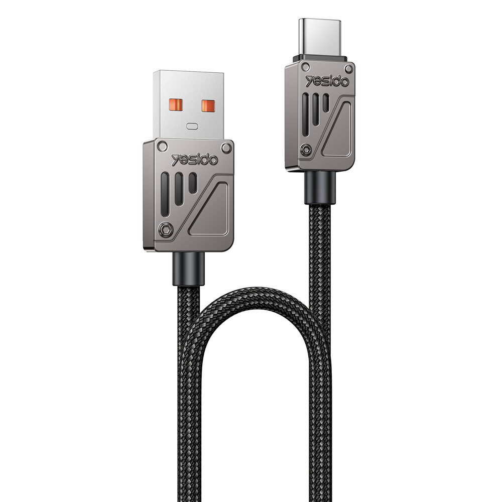 Levně Yesido Data Cable CA135C USB na Type-C Rychlé nabíjení 1.2m Černá