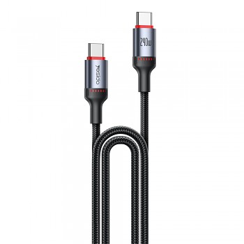 Yesido Data Cable CA186 Type-C na Type-C Rychlé nabíjení 2m Černá