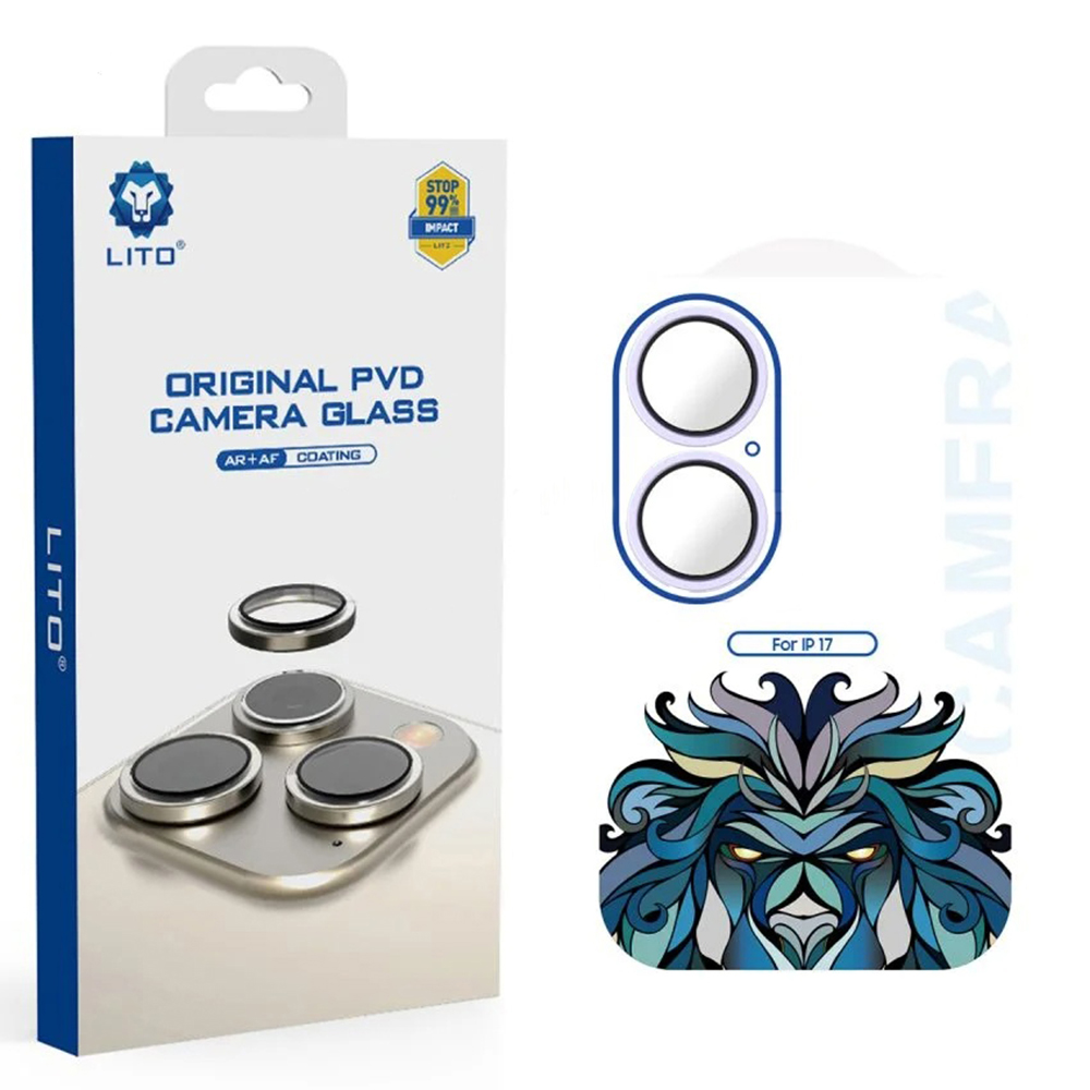 Lito Titanium AR sklo na fotoaparát iPhone 17 světle fialová
