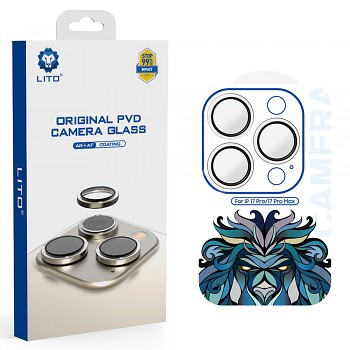Lito Titanium AR sklo na kameru iPhone 17 Pro iPhone 17 Pro Max stříbrná