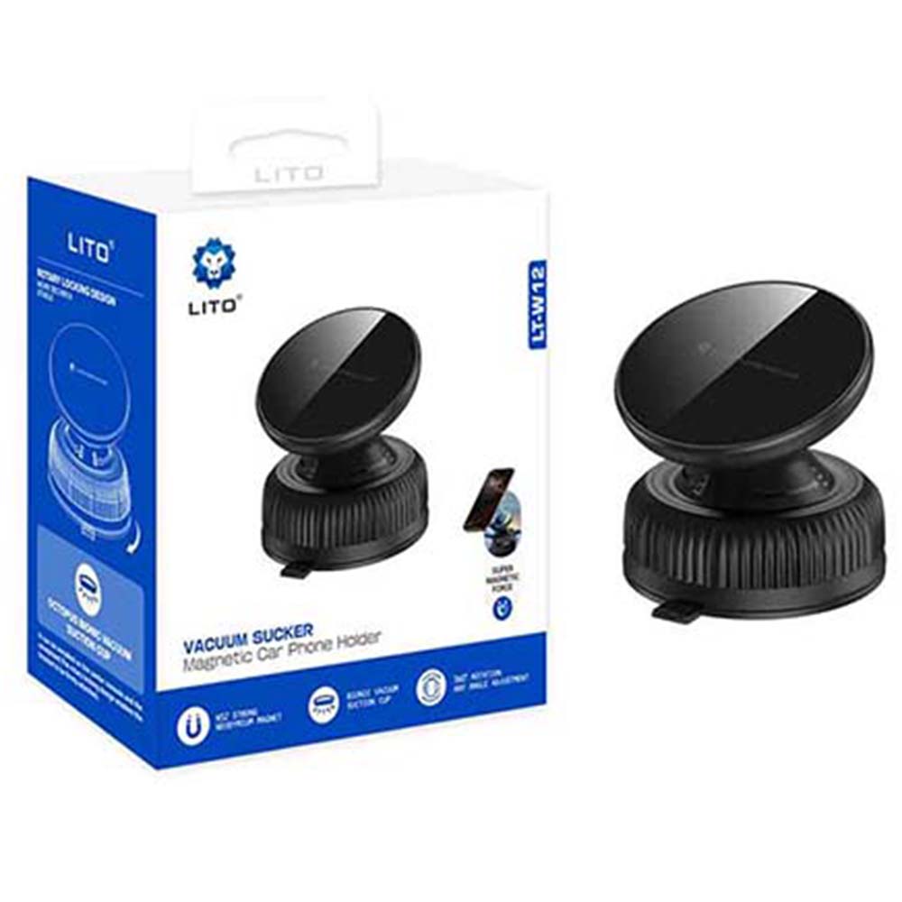 Levně Lito Car Holder LT-W12 na palubní desku magnetický s přísavkou černý
