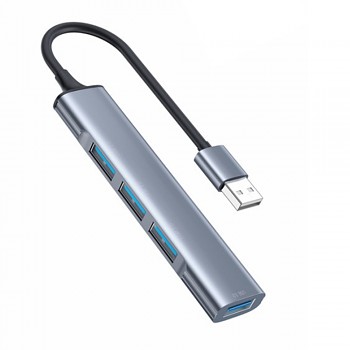 Yesido Docking Station 4v1 HB18 USB na 1x USB3.0 3x USB2.0 Plug&Play 5Gbps šedá