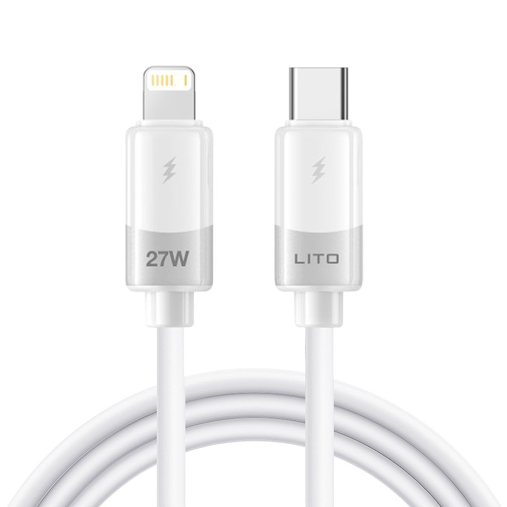 Levně Lito Datový kabel Liquid Silicone LD07 Type-C na Lightning rychlonabíjecí bílý