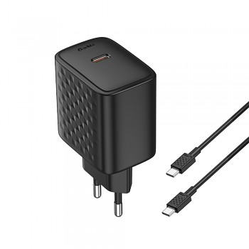 Lito Wall Charger LC20T s kabelem Type-C výstup Type-C PD45W GaN EU černá