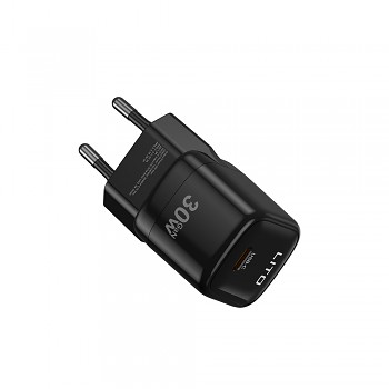 Lito Wall Charger LC11 Type-C výstup PD30W GaN ochrana EU zástrčka černá