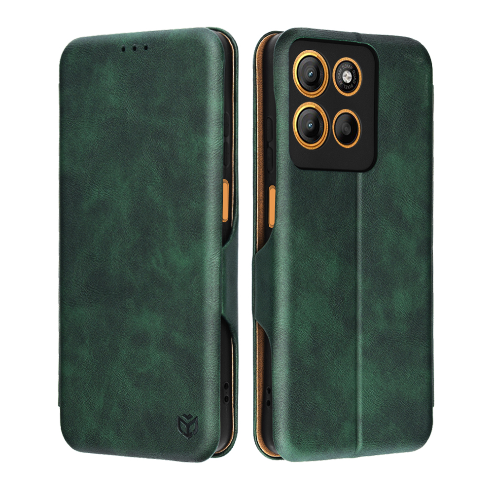 Levně Pouzdro Techsuit Safe Wallet Plus pro Motorola Moto G15 G15 Power zelené
