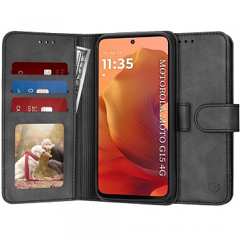 Pouzdro na telefon Techsuit Diary Book Motorola Moto G15 G15 Power černé