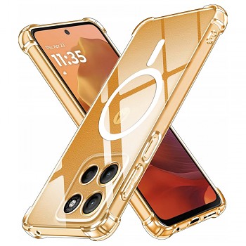 Techsuit Shockproof průhledný silikonový MagSafe pro Motorola Moto G15 G15 Power průhledný