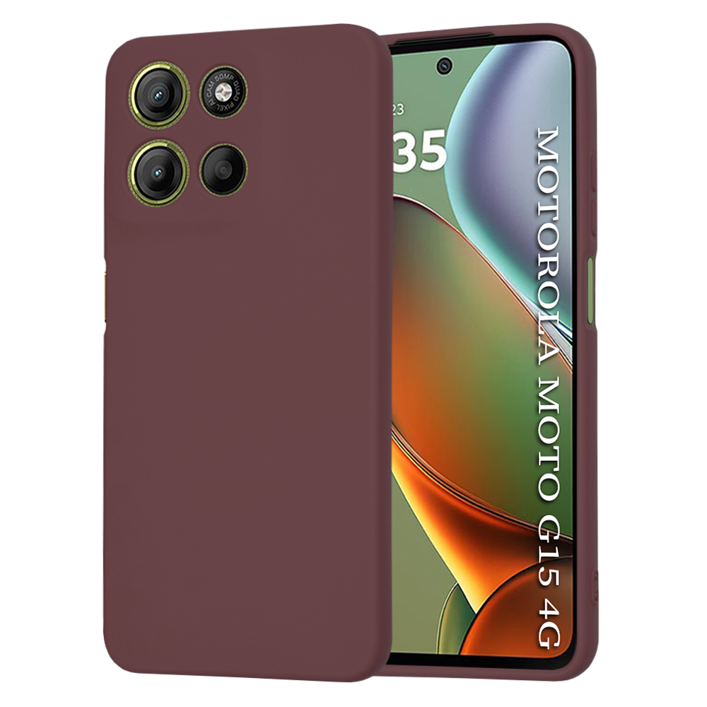Levně Pouzdro Techsuit SoftFlex pro Motorola Moto G15 G15 Power švestkově červené