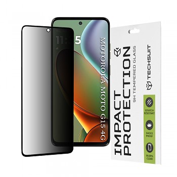 Ochranné sklo Techsuit 111D Privacy Full Glue pro Motorola Moto G15 G15 Power černé