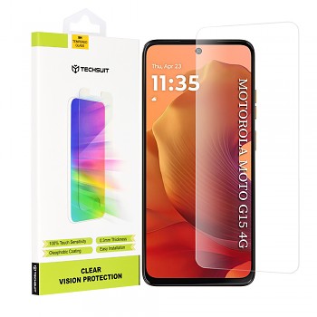 Techsuit Clear Vision Glass pro Motorola Moto G15 G15 Power průhledný