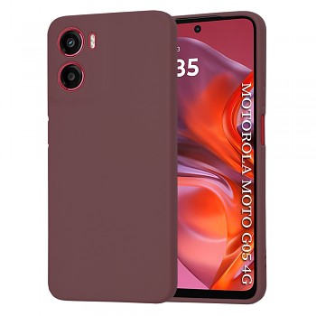 Pouzdro Techsuit SoftFlex pro Motorola Moto G05 E15 švestkově červené