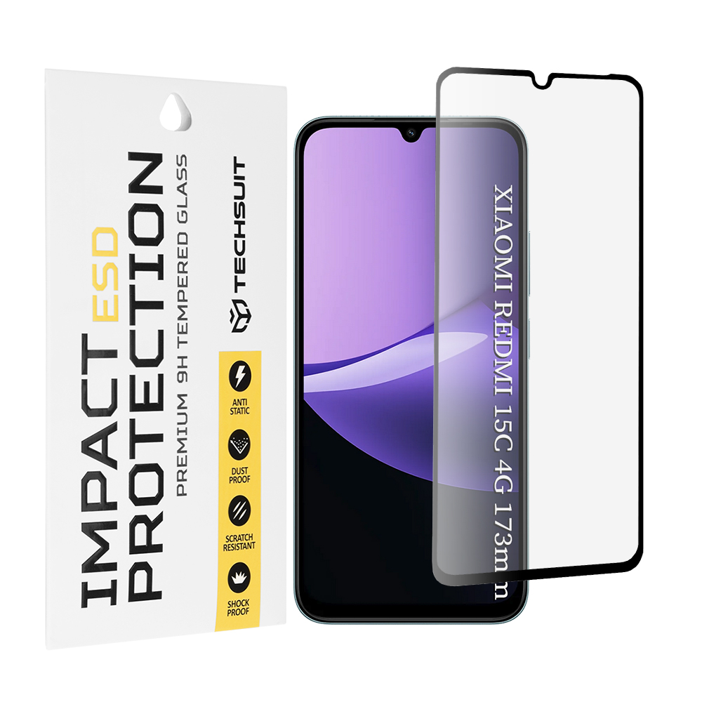 Levně Techsuit ESD sklo Xiaomi Redmi 15C 4G Redmi 15C 5G Poco C85 4G černé
