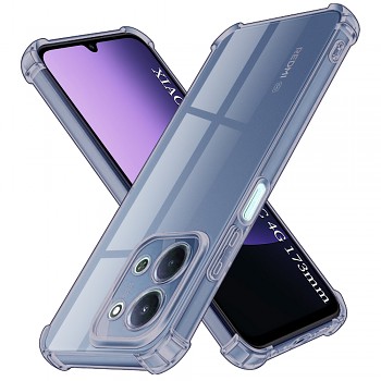 Techsuit nárazuvzdorný průhledný silikon Xiaomi Redmi 15C 4G / 5G kouřově černý