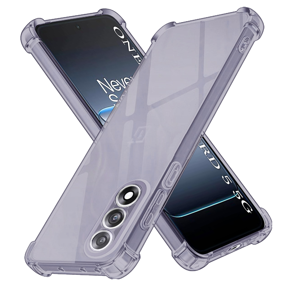 Levně Techsuit Shockproof průhledný silikon OnePlus Nord 5 kouřově černý
